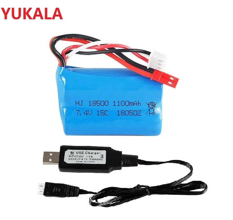 YUKALA T10 T11 T34 HQ827 RC вертолет запасная батарея 7 4 v 1100Mah литий полимерный аккумулятор/USB