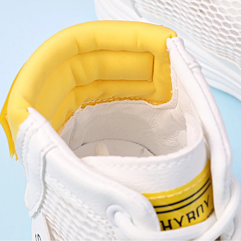 Женские кроссовки с высоким берцем Нескользящие на платформе дышащая мягкая