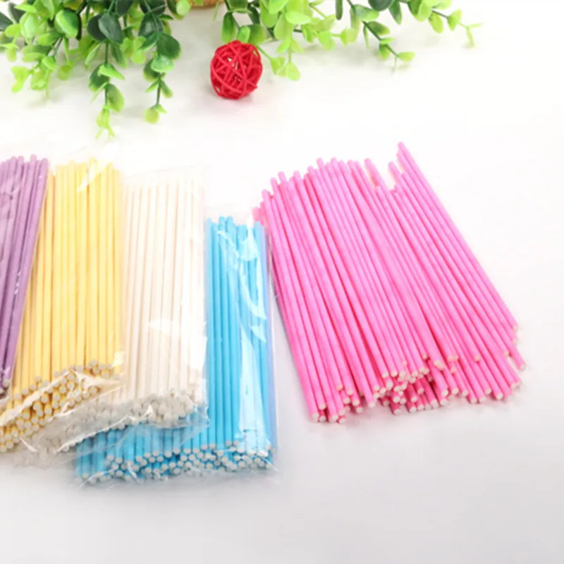 100 шт. палочки для леденцов 15 см Бумажные пирожных конфет шоколадный сахар