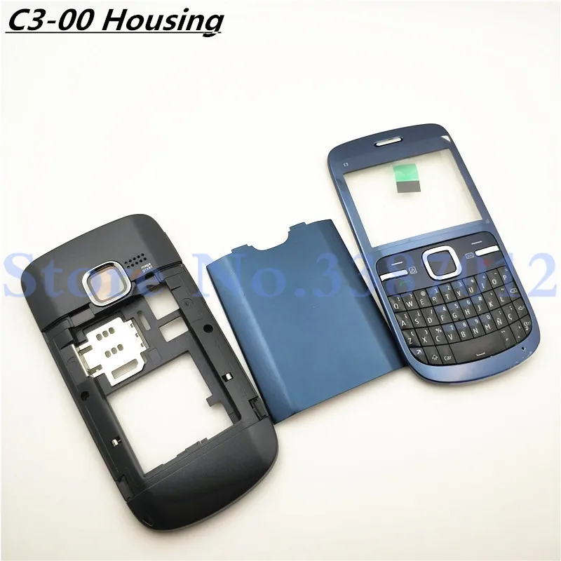 Корпус: передняя крышка+ задняя крышка+ клавиатура для Nokia C3-00 несколько цветов