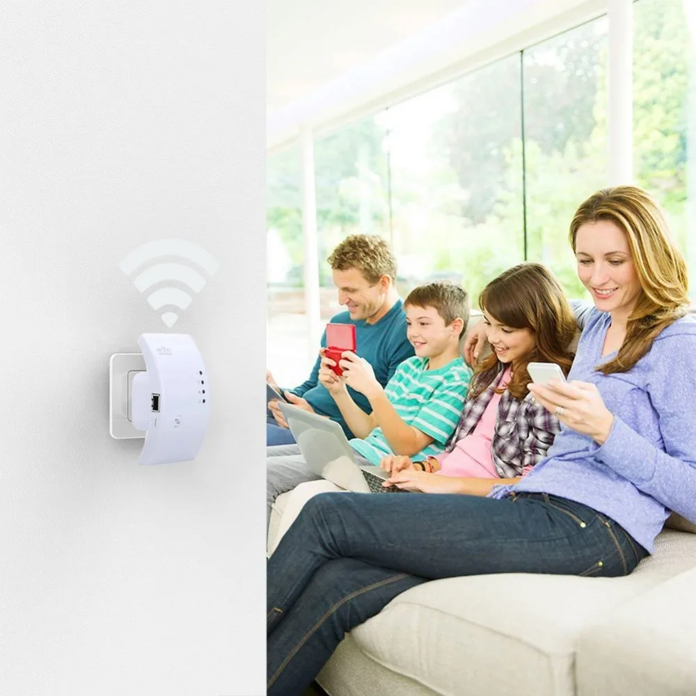 300 Мбит/с беспроводной Wi-Fi ретранслятор усилитель широкого диапазона ЕС/США/Великобритания Plug+ 2x антенны