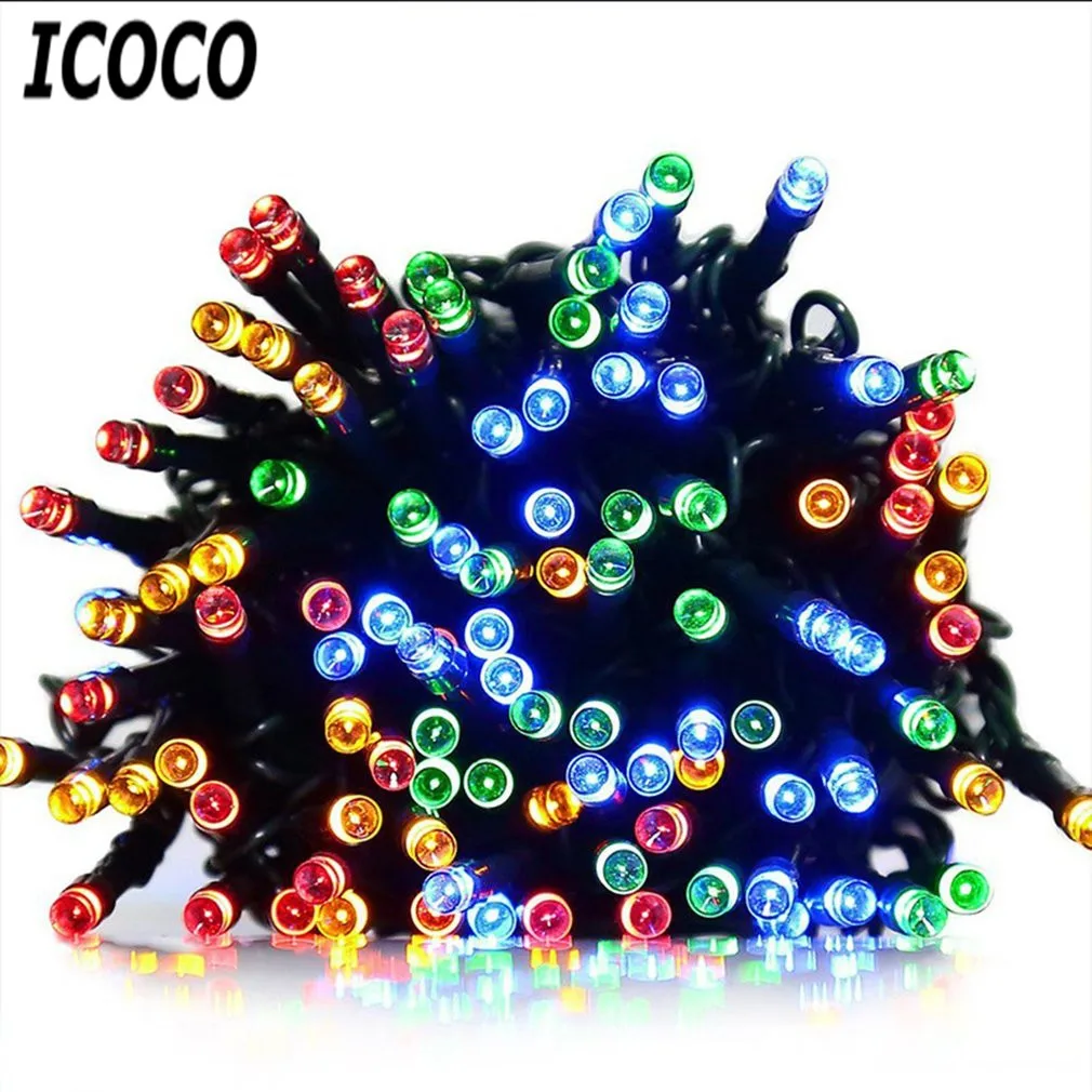 ICOCO новый дизайн на солнечных батареях 100LED водонепроницаемый медный провод