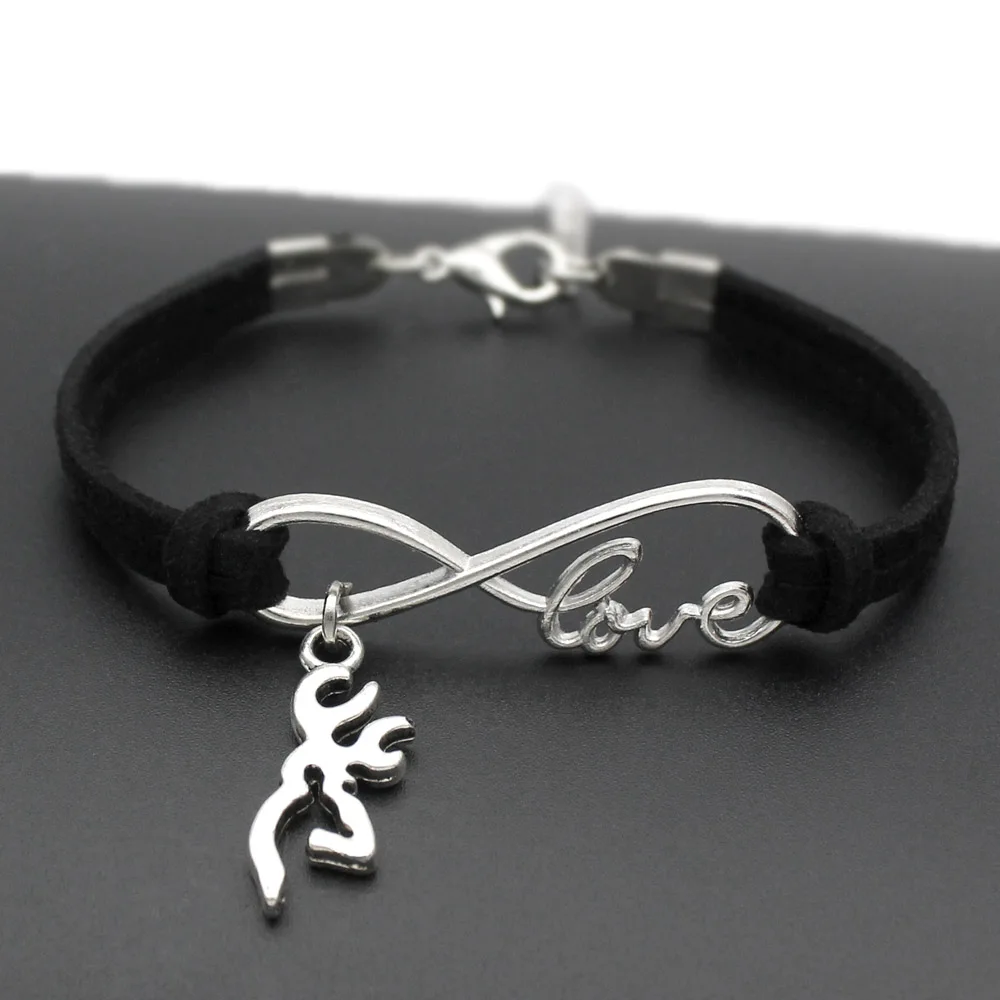 Fashion Infinity Love Deer Head Silhouette Charms Bracelets Antlers Friendship Bracelet For Women Men Gift | Украшения и