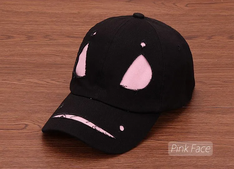 HATLANDER, модная уличная хлопковая кепка с лицом дьявола, крутая маска монстра, бейсбольная кепка для мужчин и женщин