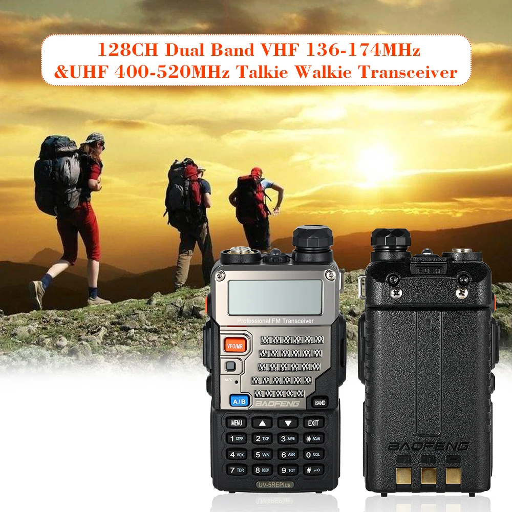 Baofeng uv-5re плюс рации 128ch двухдиапазонный УКВ 136-174 мГц и UHF 400-520 мГц трансивер двухстороннее Радио Портативный переговорные