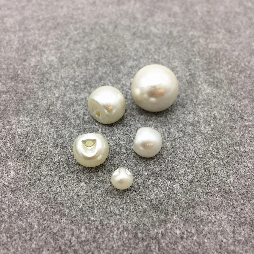 100pcs/lot 10mm Upscale circular Invisible hole Colorful pearl button Stud sewing accessory | Дом и сад