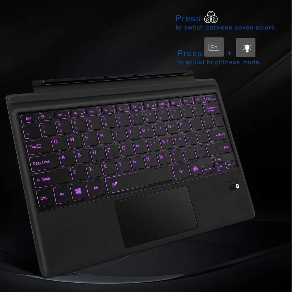 Беспроводная Bluetooth клавиатура с подсветкой для Microsoft Surface Pro 6 2018 5 2017 4 3 планшет |