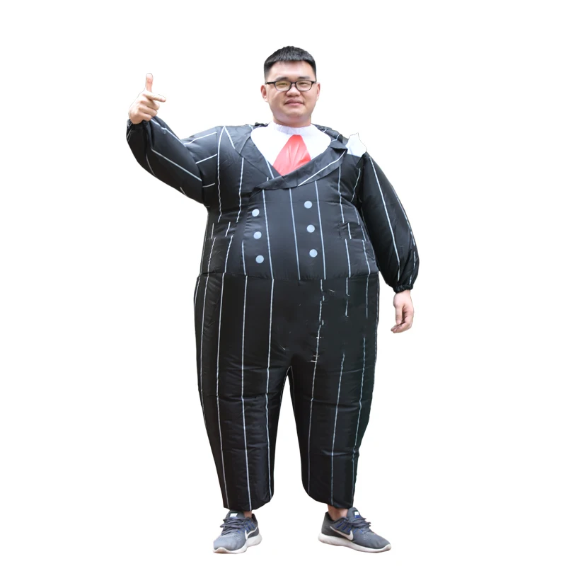 

Gangster Inflatable Costume Party Carnival Cosplay Fancy Dress Blow Up Suit for Women Men Adult Funny Clothing Inflated Garments