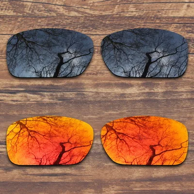 Black and Fire Red ToughAsNails поляризованные Сменные линзы для солнцезащитных очков Оукли турбины-несколько вариантов - Цвет линз: Black and Fire Red