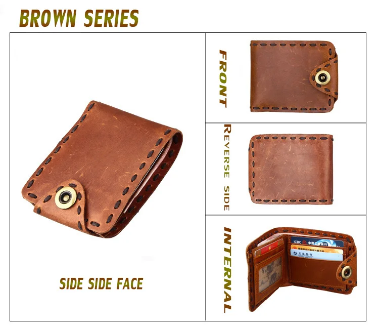 DOLOVE, мужские кошельки,, ковбойский, для отдыха, Ретро стиль, на застежке, открытый кошелек, высокая вместительность, уникальный декор, настоящая коровья кожа, кошелек