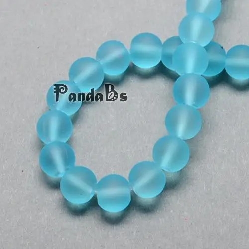 Прозрачные Стеклянные Нити PandaHall 4 мм 10 прядей 200 шт./УП. круглые матовые нити с