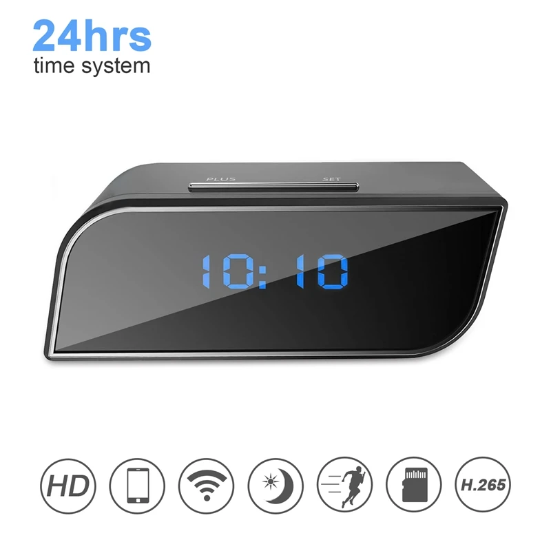 PUAroom WiFi камера HOSUKU часы 1080P Беспроводная ip-камера наблюдения для домашней