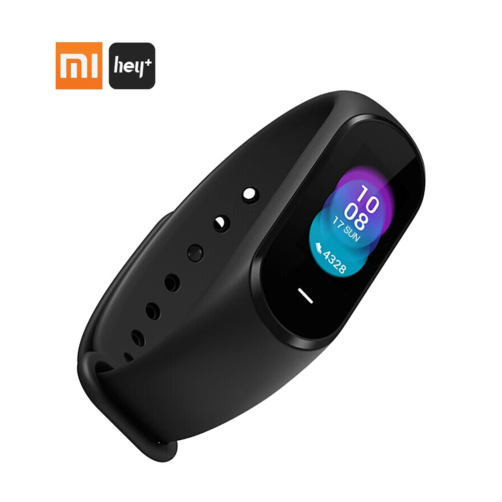 XIAOMI Hey+ Фитнес Mijia APP B1800 0,95 дюйма AMOLED цветной экран NFC 5 атм водонепроницаемый смарт-браслет Hey Plus Смарт-часы