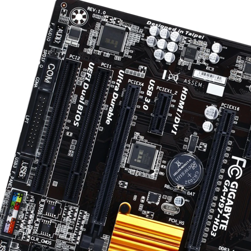 Настольная Материнская плата GIGABYTE GA H97 HD3 LGA1150 i3 i5 i7 DDR3 USB3.0 32G ATX|Материнские платы| |