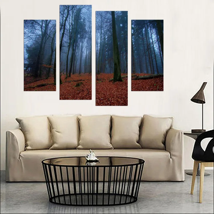 4 панели Современные Холст принты Книги по искусству работы красивые рано утром