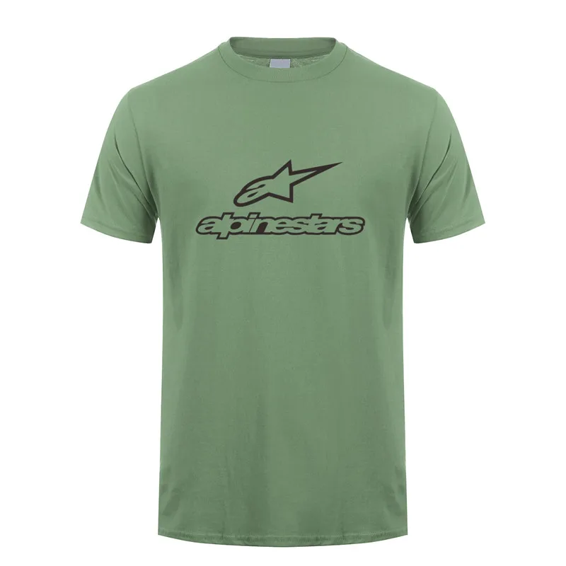 Military Green Alpine Star, Мужская футболка, топы, летние, короткий рукав, 21 цвет, футболка, хлопок, Мужская футболка, LH-024 - Цвет: Military Green