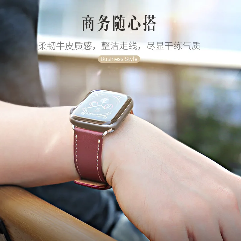 Беспроводное зарядное устройство HOCO Duke кожаный ремешок для часов Apple Watch версии
