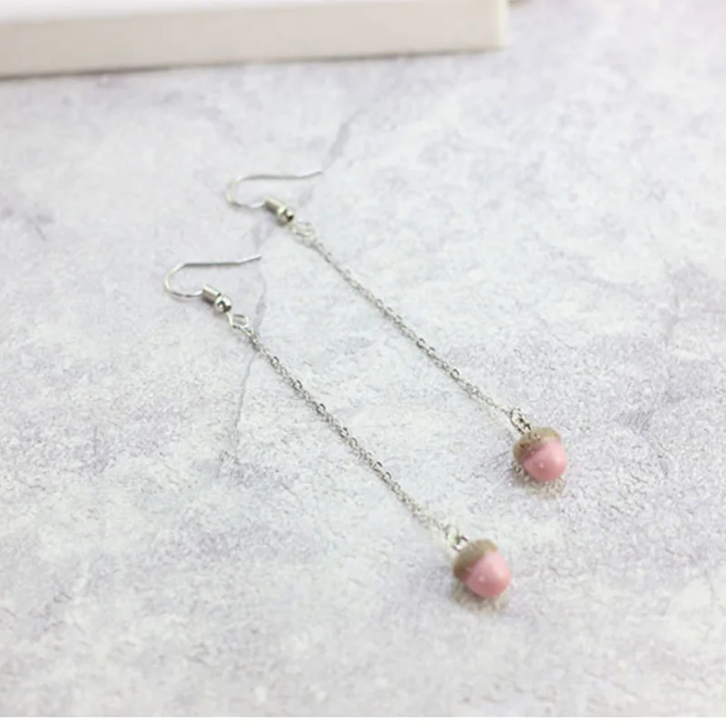 12 парт/лот длинные серьги желудь Подвеска Серьги-капли женские ювелирные изделия