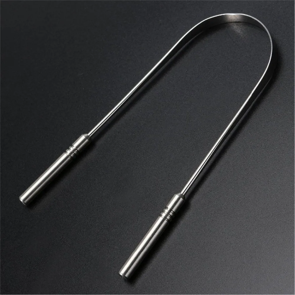 Stainless Steel Tongue Scraper Cleaner Coated Toothbrush Fresh Breath Cleaning Dental Oral Hygiene Care Tools | Красота и здоровье