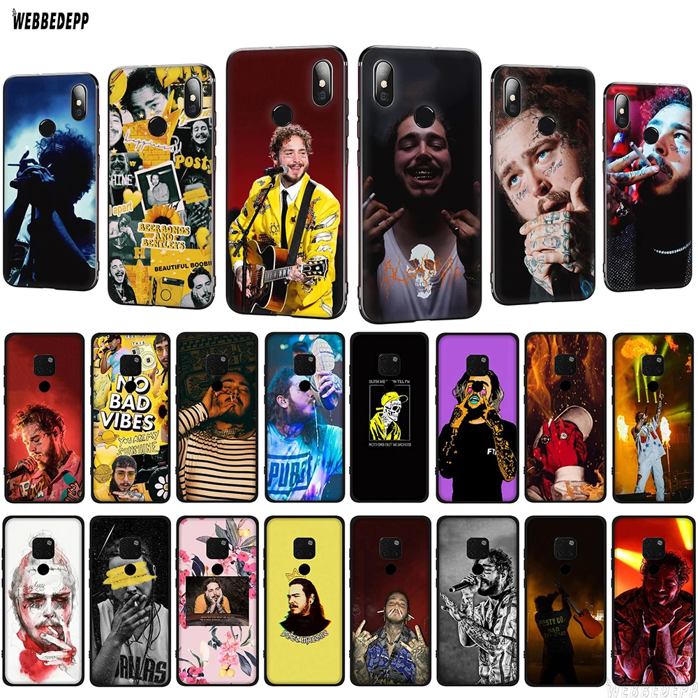 WEBBEDEPP Post Malone Остин Ричард столб ТПУ чехол для Huawei P10 P20 P30 Lite Pro Mate 10 20 P Smart 2019 мягкий