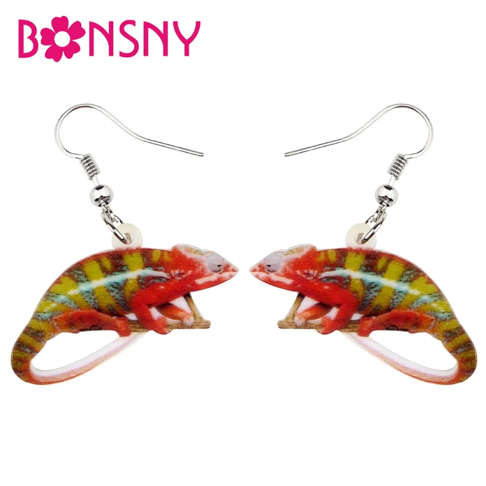 Bonsny акриловый цветочный геккон ящерица хамелеон искусственная мода животные