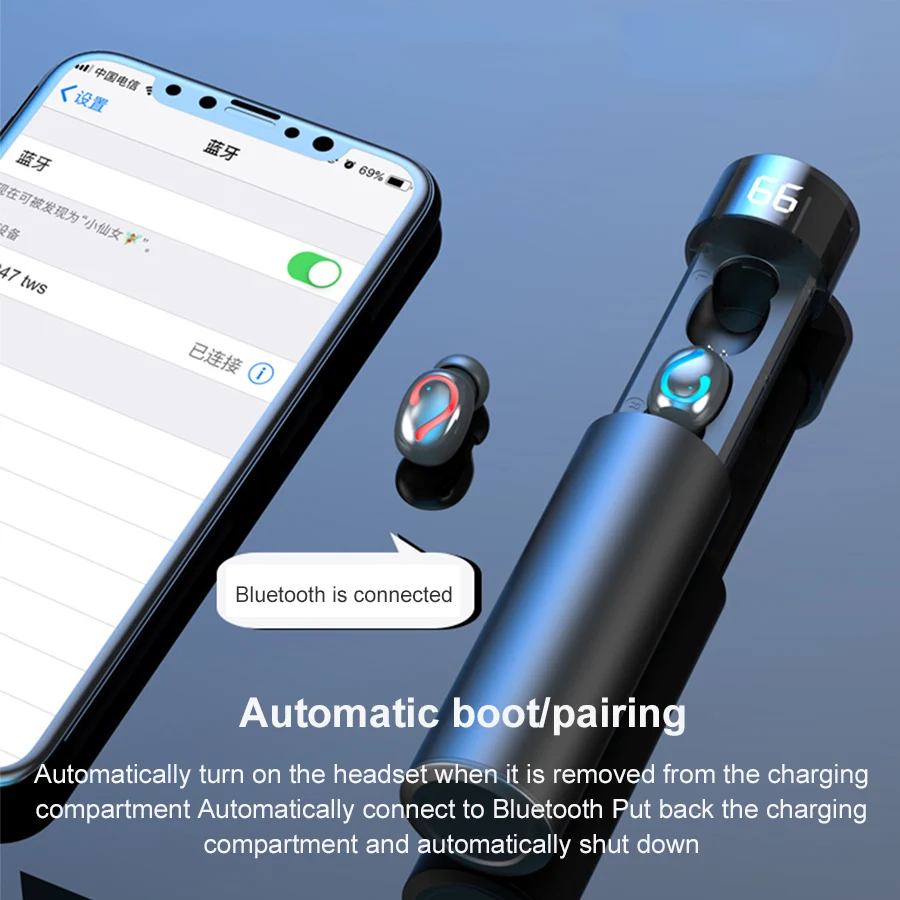 CBAOOO F7 TWS 5,0 Bluetooth наушники 6D стерео беспроводные наушники-вкладыши PX7 Водонепроницаемая гарнитура 3500 мАч светодиодный умный внешний аккумулятор