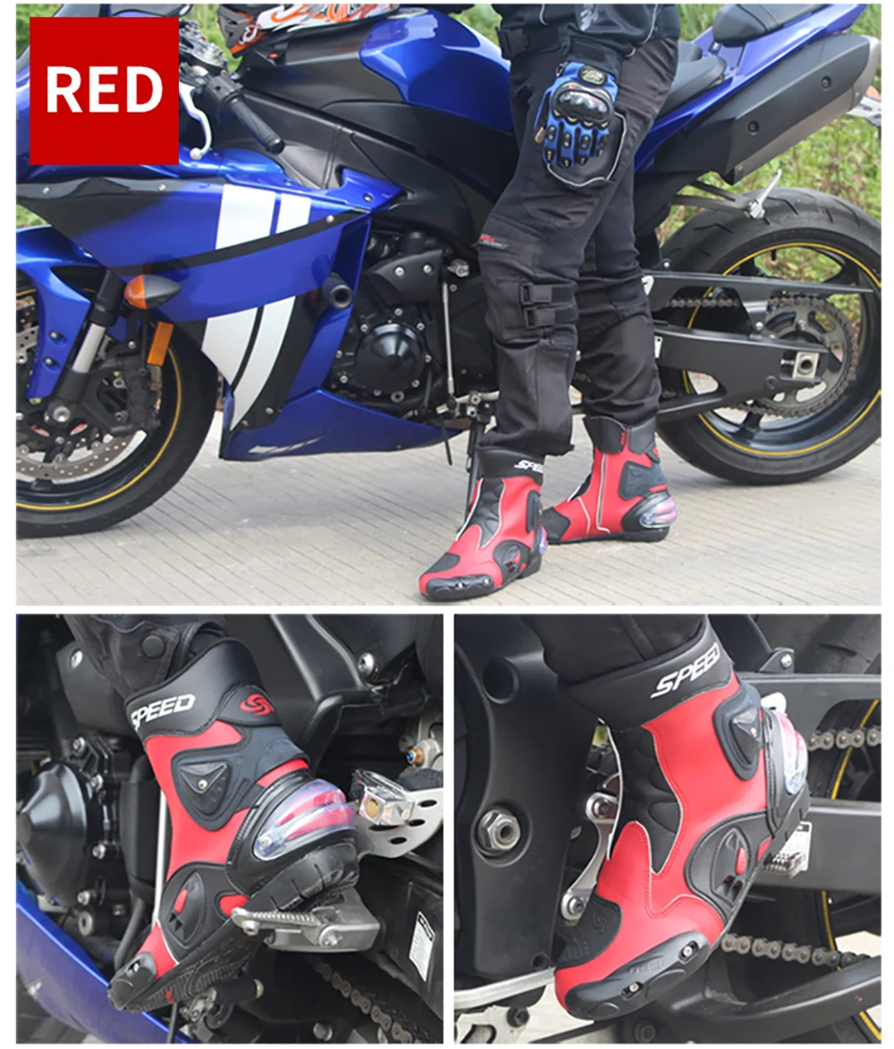 PRO-BIKER/мотоциклетные ботинки из искусственной кожи; мужские мотоциклетные ботинки для верховой езды; ботинки для мотокросса; мотоциклетные ботинки; Защитное снаряжение;