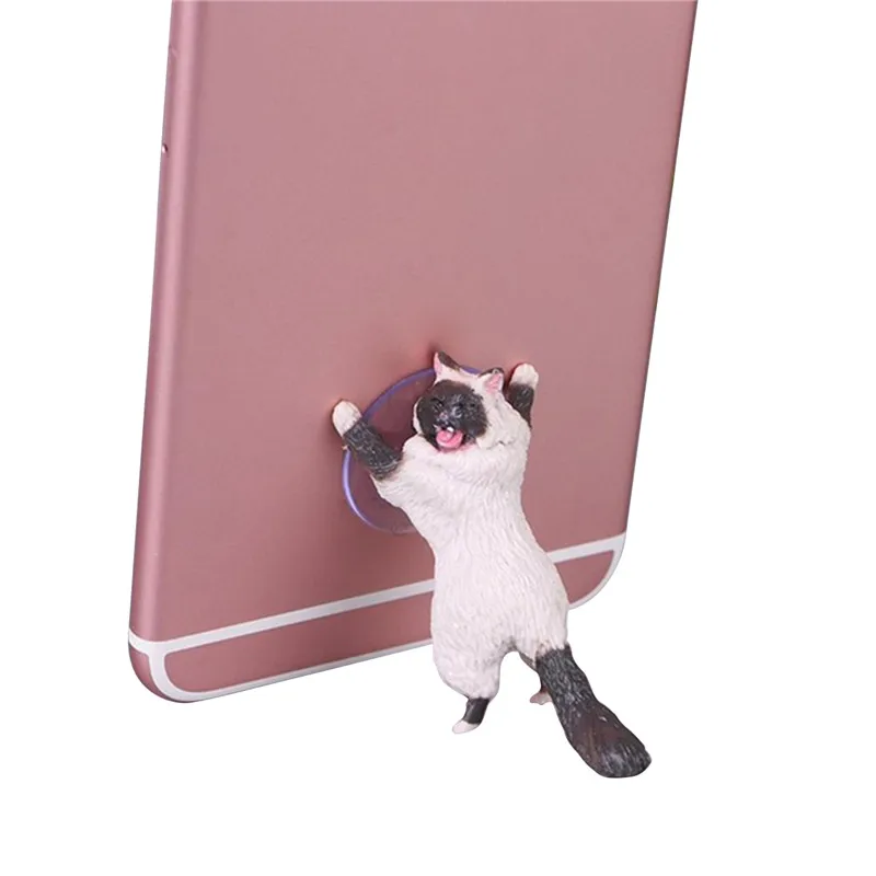 SOONHUA Cat Мобильный держатель телефона Подставка милый держатель смартфона стабильно присоска всасывающий стол крепление декоративная подставка под смартфон