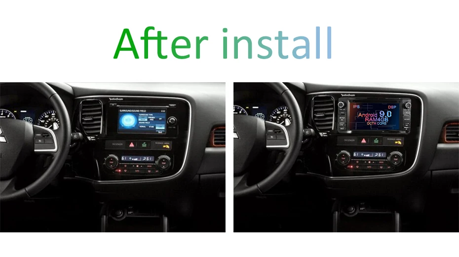 DSP 2 din Android 9,0 4G ram 64G rom автомобильный dvd для Mitsubishi Outlander 2013- Pajero gps радио Мультимедиа Навигация стерео ПК