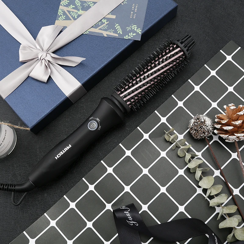 Профессиональные щипцы для завивки волос PRITECH расческа вращающаяся щетка ролик