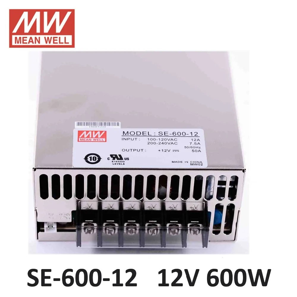 блок питания 12 вольт Оригинал MEAN WELL SE 600 Вт 50A В Meanwell Импульсный Источник Питания AC