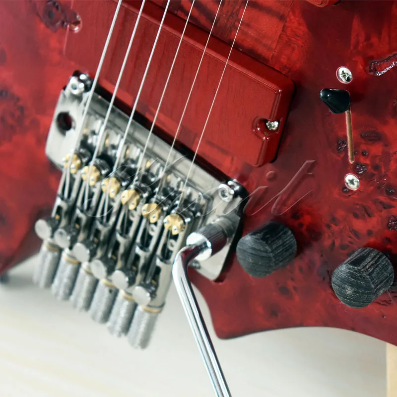 Безголовая гитара 6 струнная безголовая электрогитара strandberg fanned fret золы birdeye fret Пламя клен матовый