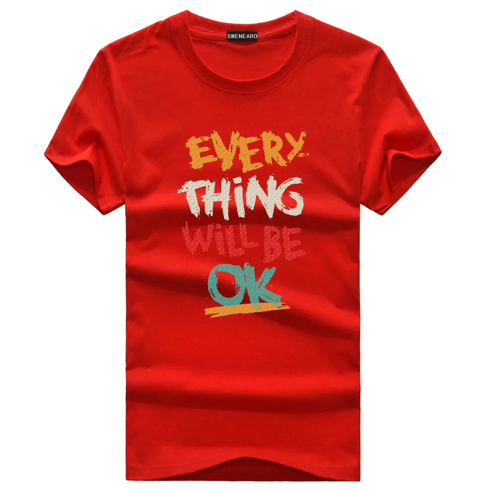 SWENEARO Новые мужские футболки размера плюс S-5XL Homme летние с коротким рукавом Camiseta