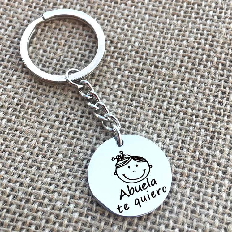 Para la mejor mama брелок из нержавеющей стали Te quiero Abuela Llavero День матери рождения женские