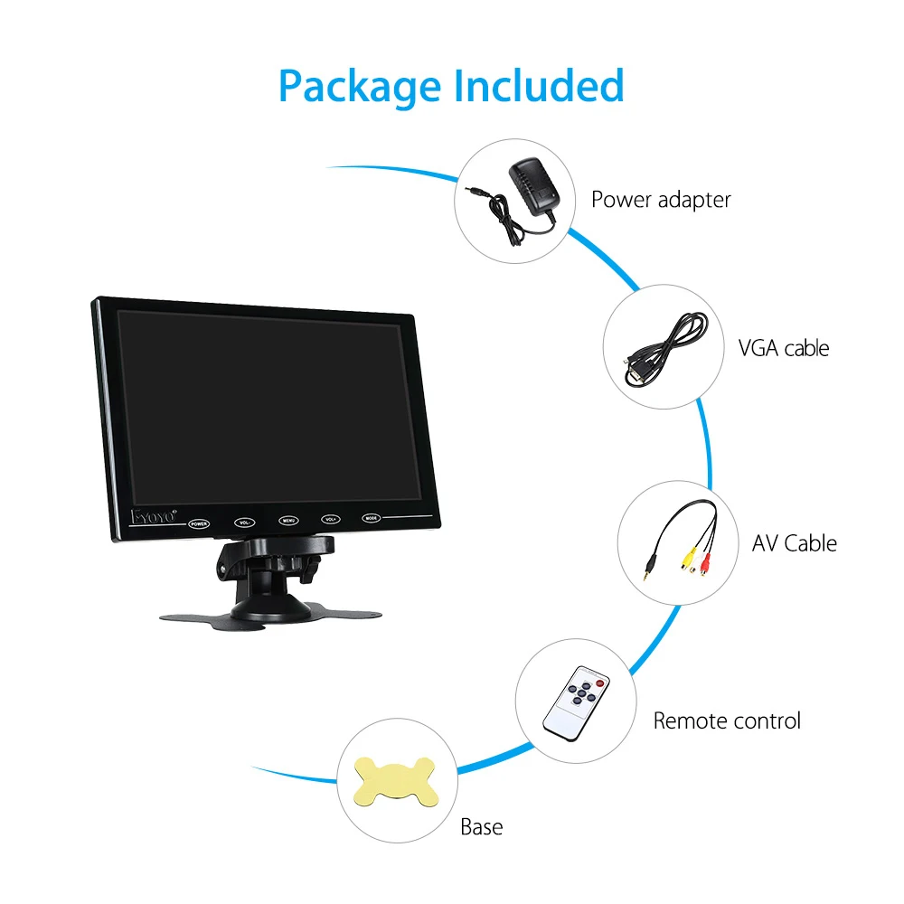 Eyoyo 9 &quotМини TFT Цвет Мониторы ЖК дисплей HD 1024x768 Ультра легкий аудио видео