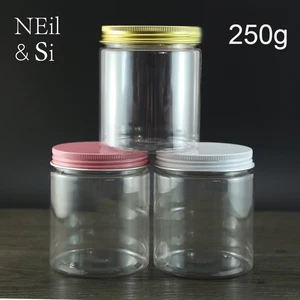 Пустая 250 г пластиковая банка для косметики, многоразовая бутылка для лосьона для тела, прозрачная маска для лица, упаковочные контейнеры, бесплатная доставка