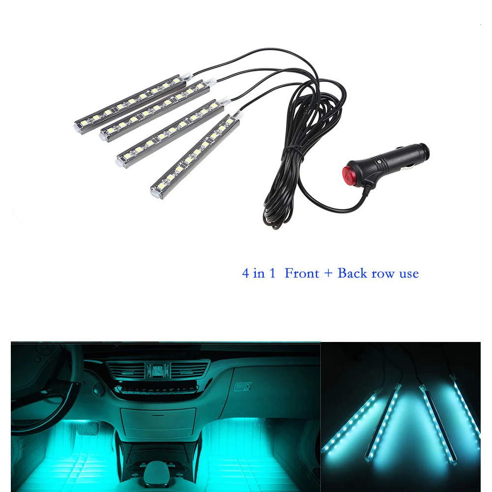 Carsty 2017 стайлинга автомобилей IP67 RGB Декоративные Атмосфера светодиодные лампы 12v