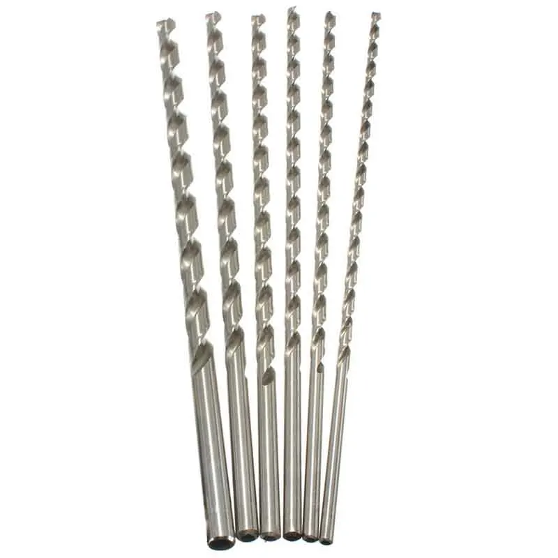 

HSS Straight Shank Auger Twist Drill Bit Set Extra Long Drill Bits 6/7/8/9/10/12 mm Dia. 350mm for Drilling Machines Mayitr