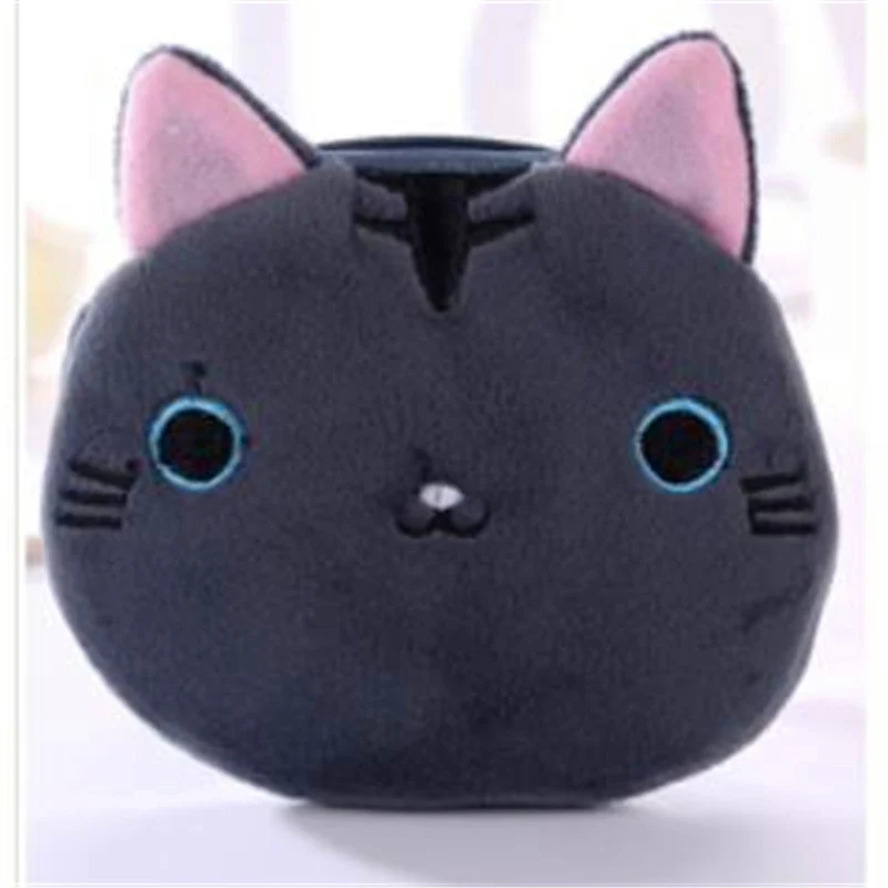 puregray Kawaii портмоне «кошка» цвет пэчворк маленький 10 см брелок на подарок кошелек для монет сумка новое поступление - Цвет: puregray