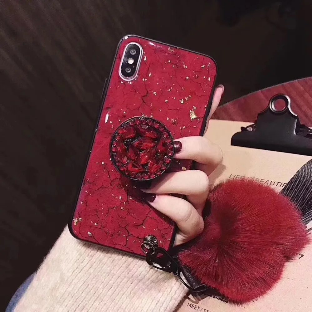 Girly Ladies Bling Phone Holder Case Cover Back Skin Shell Protective For iPhone XS Max XR 8 7 6 Plus 6S 4.7&quot 5.5&quot | Мобильные