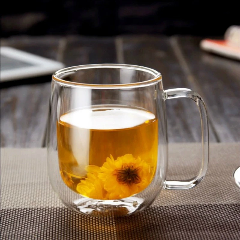 250 мл кофейная кружка креативные двойные стеклянные кофейные чашки простые