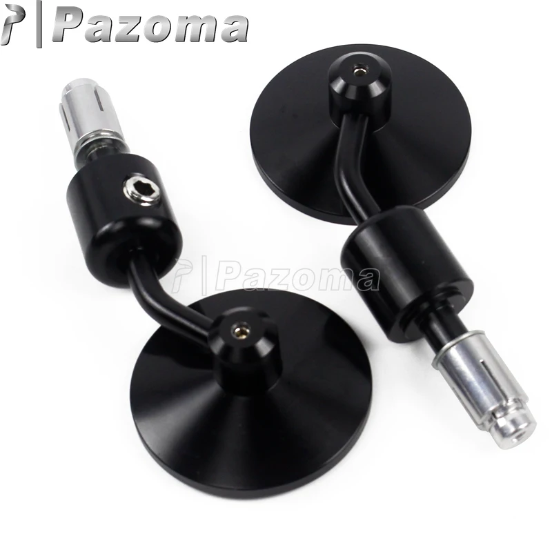Черный мотоцикл 7/8 &quot1&quot CNC Руль конец заднего вида зеркала бар боковое зеркало
