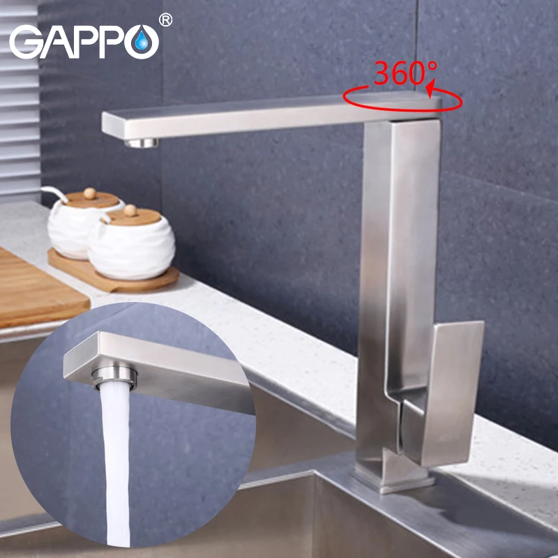 

Кухонный Смеситель GAPPO, латунный кран на раковину, с одной ручкой, крепление на раковину