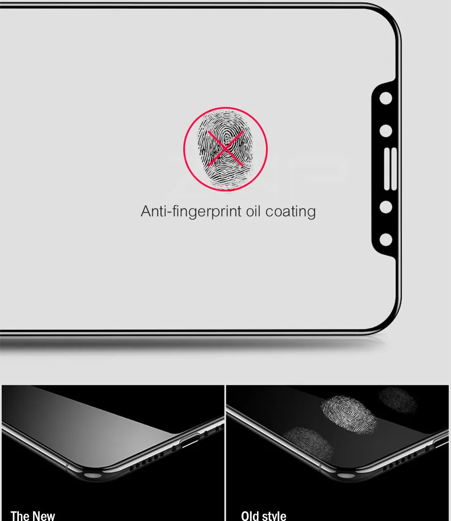 ZNP 5D полная защита экрана с закругленными краями для iPhone X 10 полное покрытие закаленное стекло на iPhone X 10 Защитная стеклянная пленка