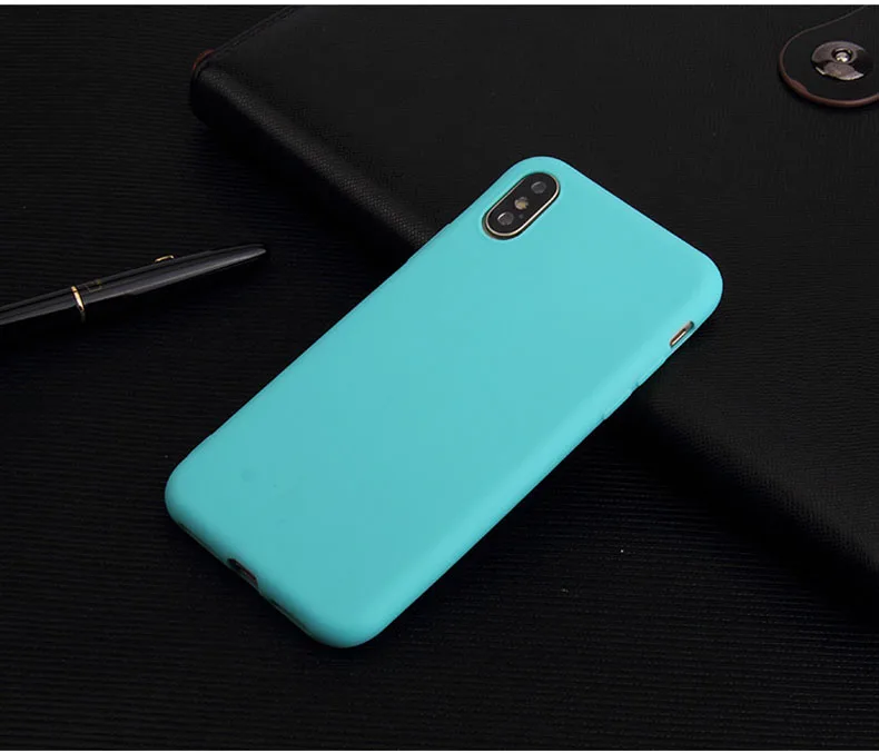 Силиконовый мягкий чехол Ricestate для iPhone 7 6 6s 8 Plus X XR XS Max однотонный ультратонкий из