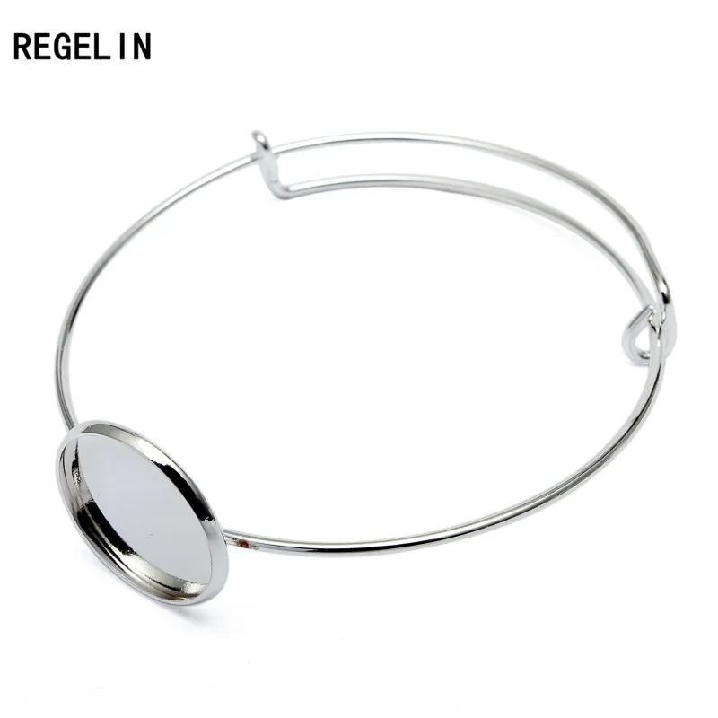 REGELIN новый 5 шт./лот настройки браслета посеребренный Adjsutable браслет кабошон