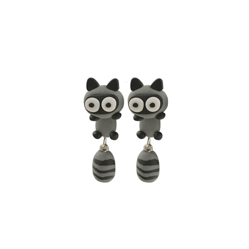 Новый 100% ручной полимерной глины милый кот Red Fox Прекрасный Panda белка Тигр