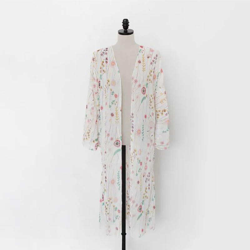 Женское платье миди CHICEVER с принтом и длинным рукавом треугольным вырезом