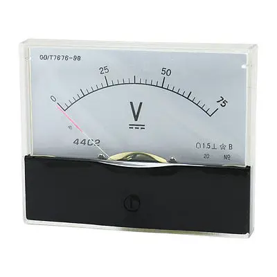 DC 0 75 В Арабскими Цифрами Циферблат Панели Аналоговый Вольтметр 44C2|analog voltmeter|volt