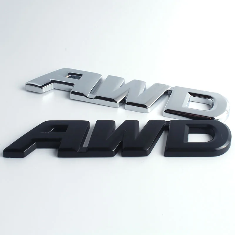 10X 3D автомобильный Стайлинг хромированный металл Стикеры эмблема AWD знак задняя